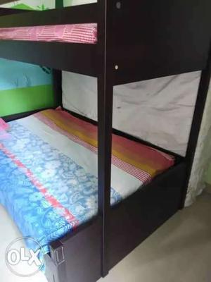 Brand new bunk bed with ladders.