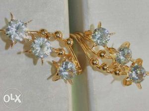 Clear Jeweled Gold-colored Ring