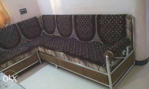 Corner steel sofa