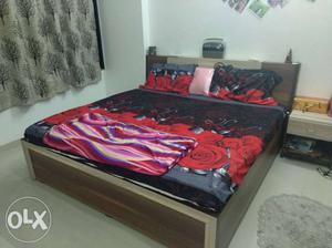 Double bed with Kurlon Mattress and side table