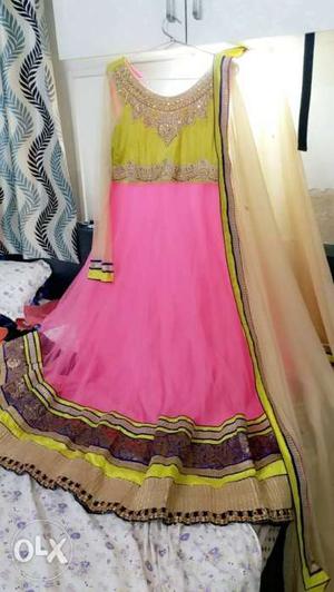 Florocent pink heavy suit for all party and