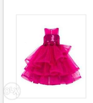 Girl's Pink Sleeveless Dress