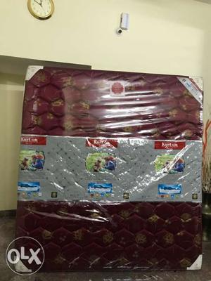 Maroon And Brown Floral Mattress Pack