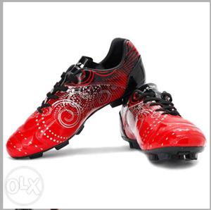 NIVIA Radar Football Shoes Black and Red UK 8