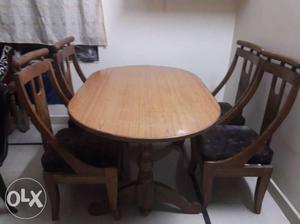 Original Teak Wood Dining table and cushioned