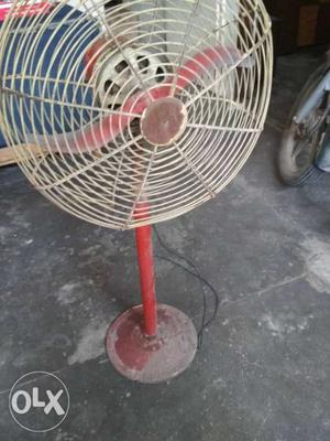Red And Gray Pedestal Fan