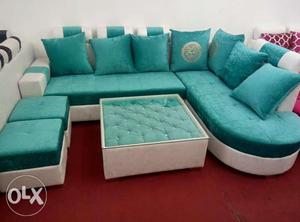 Solid look and high quality L shape sofa.