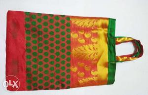 Yellow And Red Floral bags