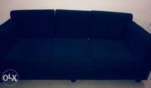 3 seater indigo blue sofa in mint condition