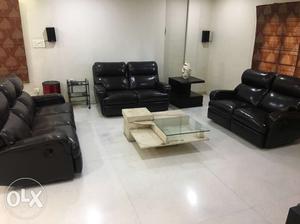 6 Seater Recliner Sofa Set (without centre table)