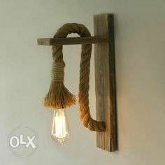 Brown Rope-themed Sconce Lamp