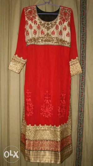 Elegant Red Party wear Full length with beautiful