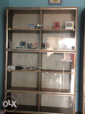 Gray And Black Display Cabinet