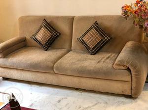 Light Brown colour sofa set, extremely