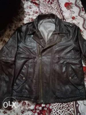Pure genuine leather jacket for men M size