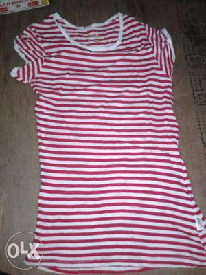 White And Red Striped Shirt