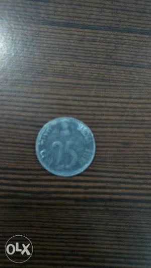 25.paisa.silver coin
