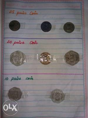 40 years old indian coins..negotiable price..
