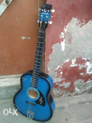 Blue And Black Dreadnought Acoustic Guitar