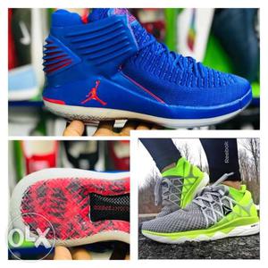 Blue-and-red Nike Running Shoes