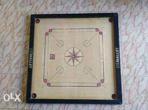 Brown And Black Malet Carrom Board