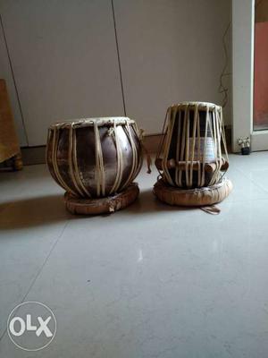 Brown-and-black Tabla. Excellent condition. Never used.