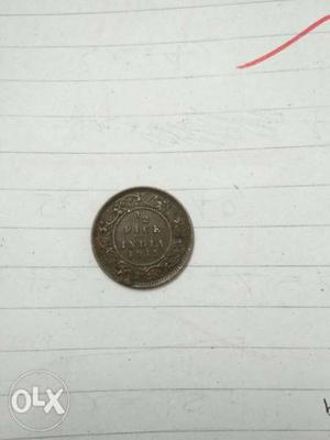 Coin of  George v King emperor coin half paisa