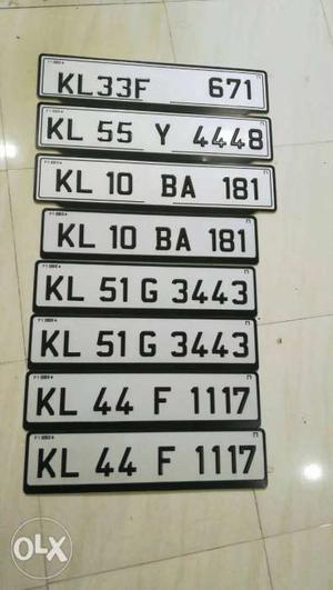 New vehicle imported number plates