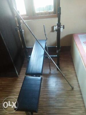 Protoner home gym set with 48 kg weight, 2 road