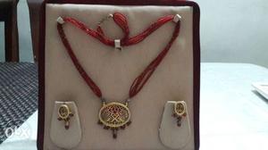 Red Thewa Set. Fashion Jewellery