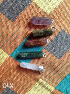 Several Color Quartz Pendants