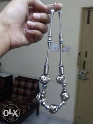 Silver-colored gorgeous unique necklace