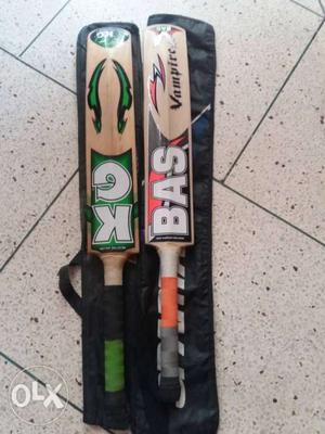 Very good quality 2 nos cricket bats witk cover.