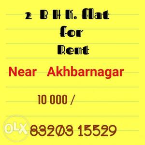 2 B H K flat full facility's Akhbar Nagar NavaVadaj