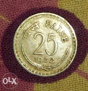  Coin Of 25 Paise (Bilkul New Jaisa Chamakta