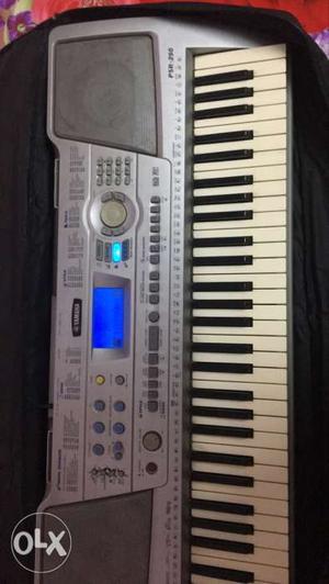 Gray And White Digital Electronic Keyboard