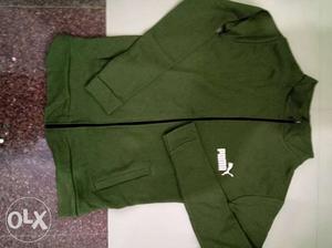 Green Puma Zip-up Jacket