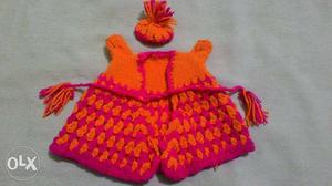 Handmade woolen dress Sri Krishna or Radha ji.