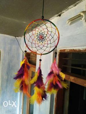 Yellow And Red Dream Catcher