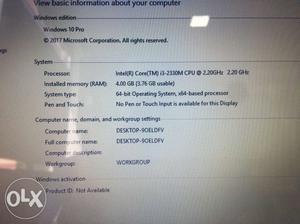 13"inch Lenovo B480 Core i3 Laptop Good Condition