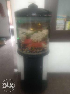60Liters fiber aquarium with cabinet. Light,