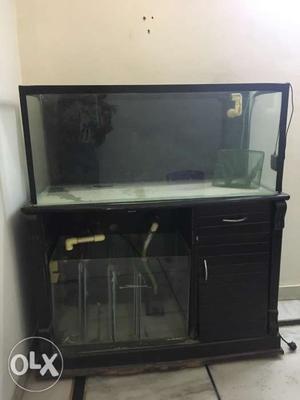 Black Framed Pet Tank With Cabinet