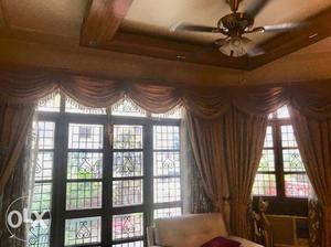Brown Ceiling Fan With Light Fixture