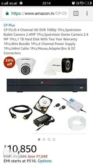 CP Plus 4 Channel HD DVR p Security System Screenshot