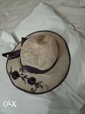 Gray And Black Summer Hat
