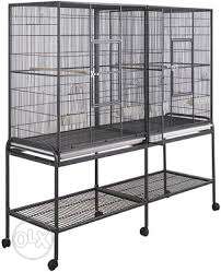 One Large Birds' Metal Cage Or 2 Separate Cages (divider