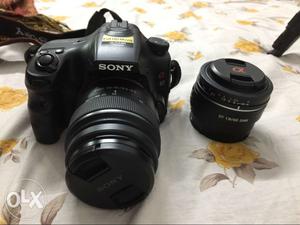 Sony Alpha 57 DSLT Camera with Two Lenses, 