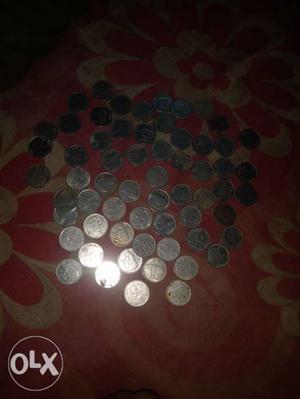 63 coins of Indian 25 paisa for urgent sale.price negotiable
