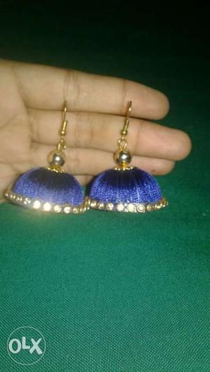 A Beautiful silk coated earring