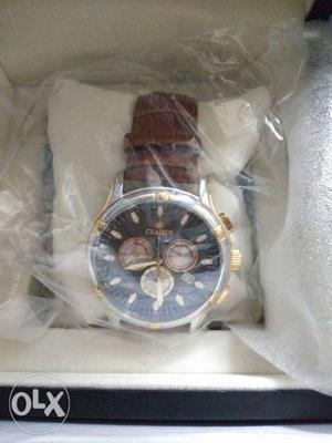 Alpine Chronograph Watch-Leather Strap